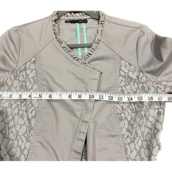 Maurices Gray Women's Jacket with Lace Accents - Picture 7 of 11